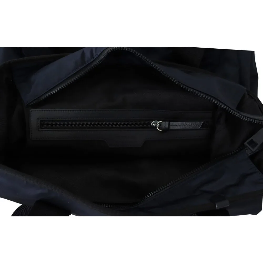 Versace Elegant Blue Nylon Tote Bag - Picture 4 of 4
